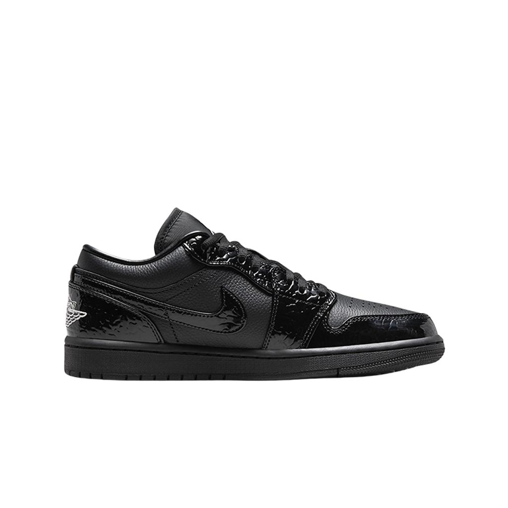 (w) Jordan 1 Low Se Black Metallic Silver