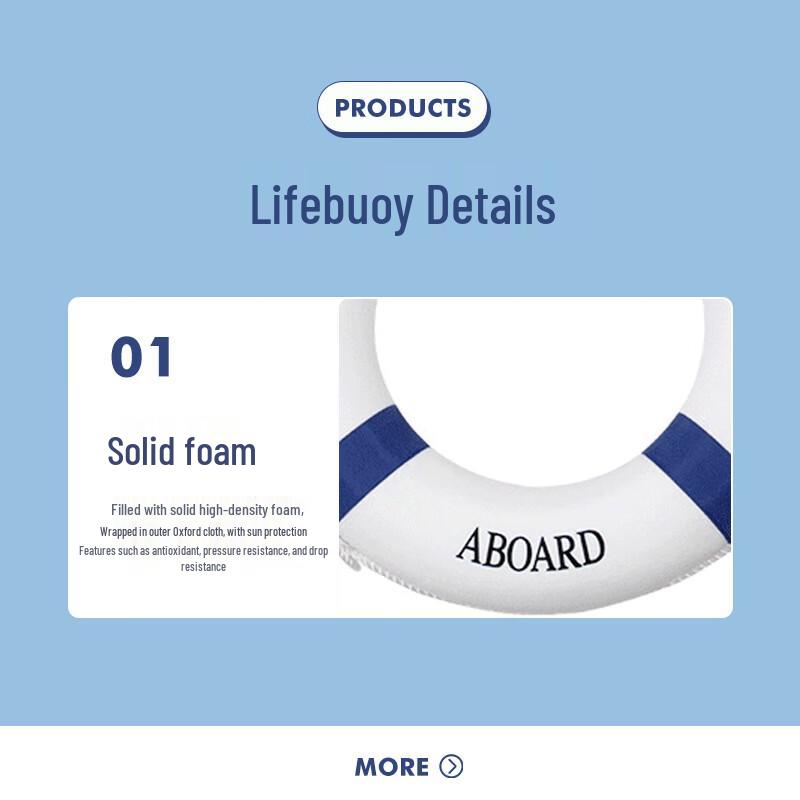 Solid Foam No-Inflation Life Buoy