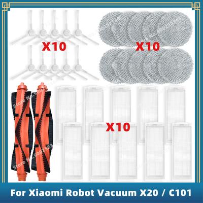 Compatible For Xiaomi Robot Vacuum X20 C101 C101JZ Replacement Spare Parts Accessories Main Side Brush Hepa Filter Mop Cloth