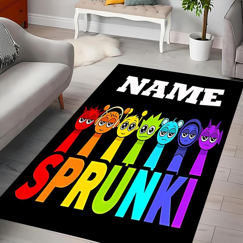 Custom personalization Sprunki themed Area Rug - Perfect For Kitchen, Bathroom,Laundry Room Decor Large Size Available,Gift All Seasons