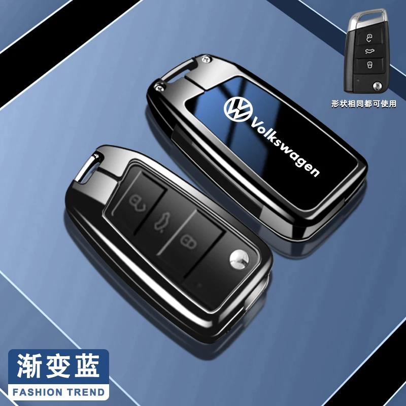 

VW GTI GOLF 2026 Hot For VW VOLKSWAGEN 3 Buttons Zinc Alloy Leather Car Flip Key Cover Case for VW Volkswagen Passat 2017 Protec