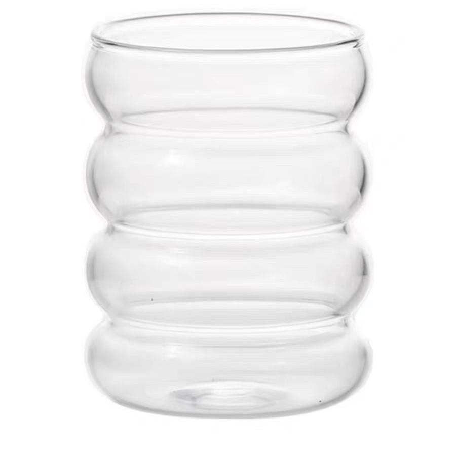 Heat-Resistant Cute Caterpillar High Borosilicate Glass Cup with Straw - Perfect for Coffee, Water, and Milk