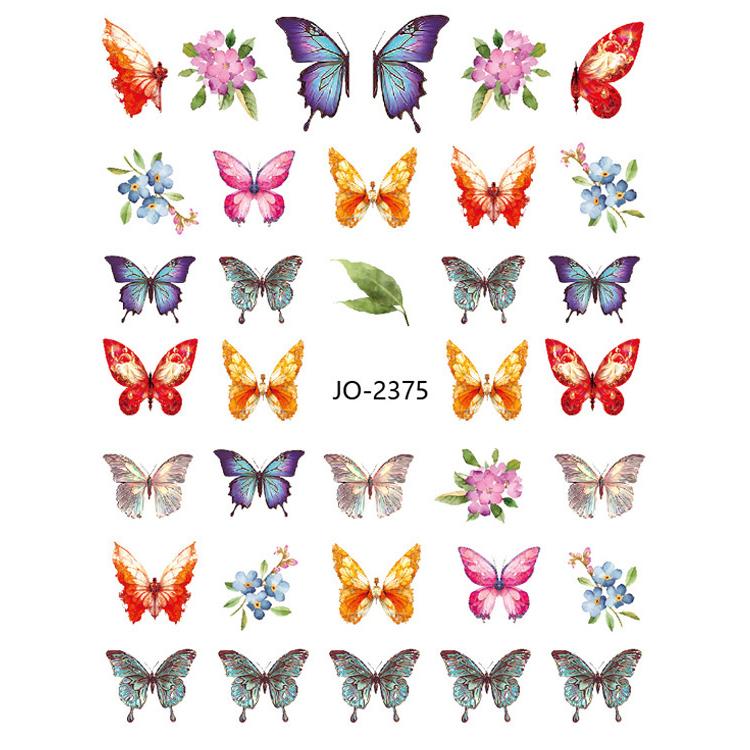 Butterfly Nail Stickers Colorful Butterflies Self Adhesive Transfer Sliders Wraps Manicures Foils DIY Decorations,Nail Art Tool