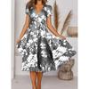 GMXIA Abiti casual con scollo a V a maniche corte primavera estate moda donna