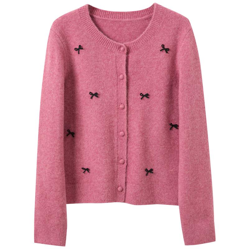 Sancai Plus Size Women's 3D Bow Knitted Cardigan
