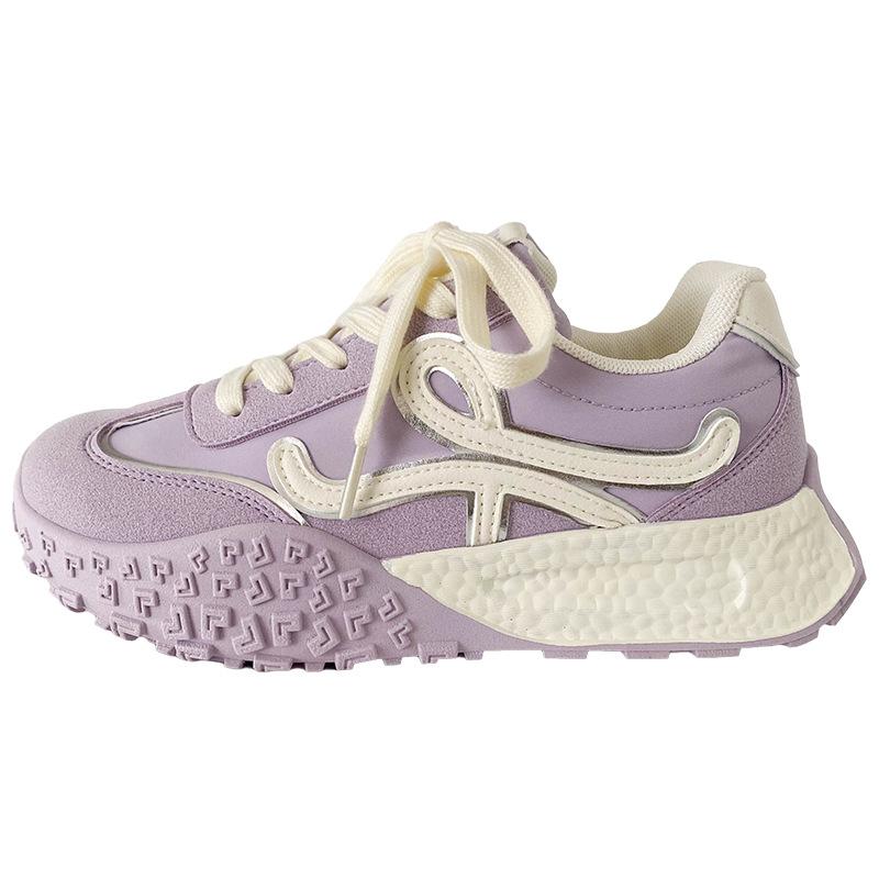 

A6001 латексная стелька/легкие взрывные спортивные туфли женская обувь 2025 новая нишевая обувь для пап повседневная обувь в стиле Гонконга 35 фиолетовый