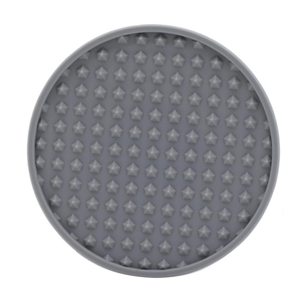 6 pcs Round Drink Coaster Black Grey Heat Resistant Coaster Flexible Coaster living room серый