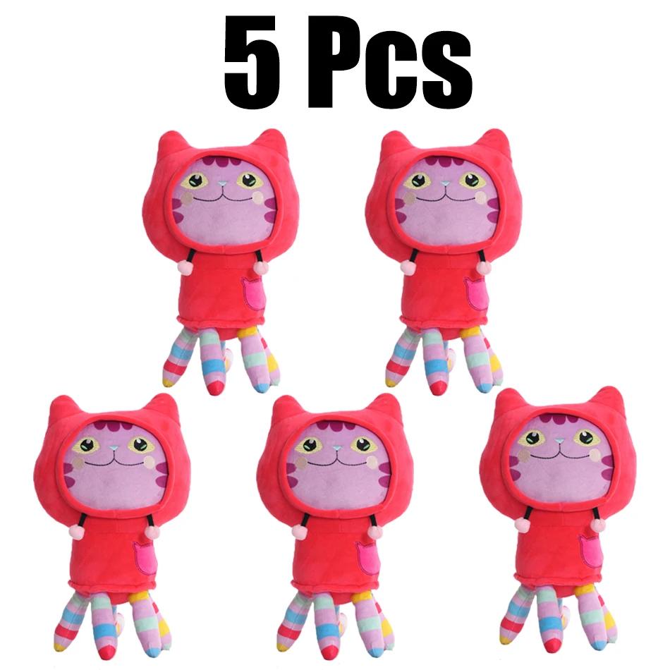25cm 8 Adet Gabby'nin Oyuncak Evi Peluş Oyuncak Çizgi Film Dolgulu Hayvan Deniz Kızı Kedi Deniz Kızı Peluş Bebek Çocuk Noel Hediyesi