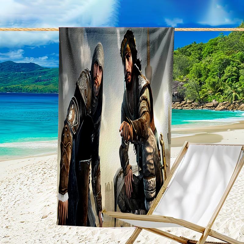 Beach Towel with A-Assassin's Creed Pattern - soft,absorbent,machine washable