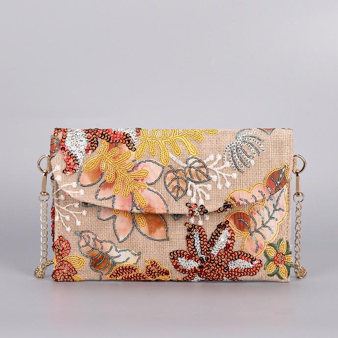 Premium sequined clutch bag  summer new fashion women's dinner bag lightweight niche envelope bag