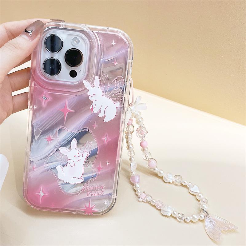 Zhitai Bracelet Mobile Phone Case for iPhone 11/12/13/14/15/16Pro, Mirror Paper Design, Suitable for Phantom and Promax Models