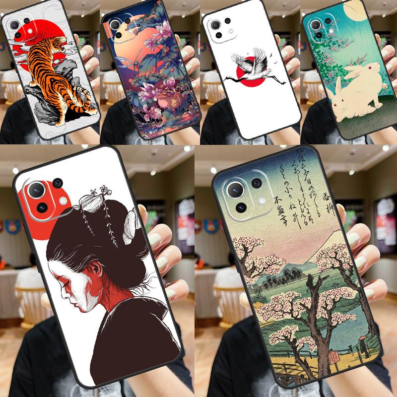 Japanese Style Art Japan Funda For POCO F6 X6 Pro X5 X3 F3 F5 M6 M5s Xiaomi 14 Ultra 12 13 Lite 11T 12T 13T Pro Case