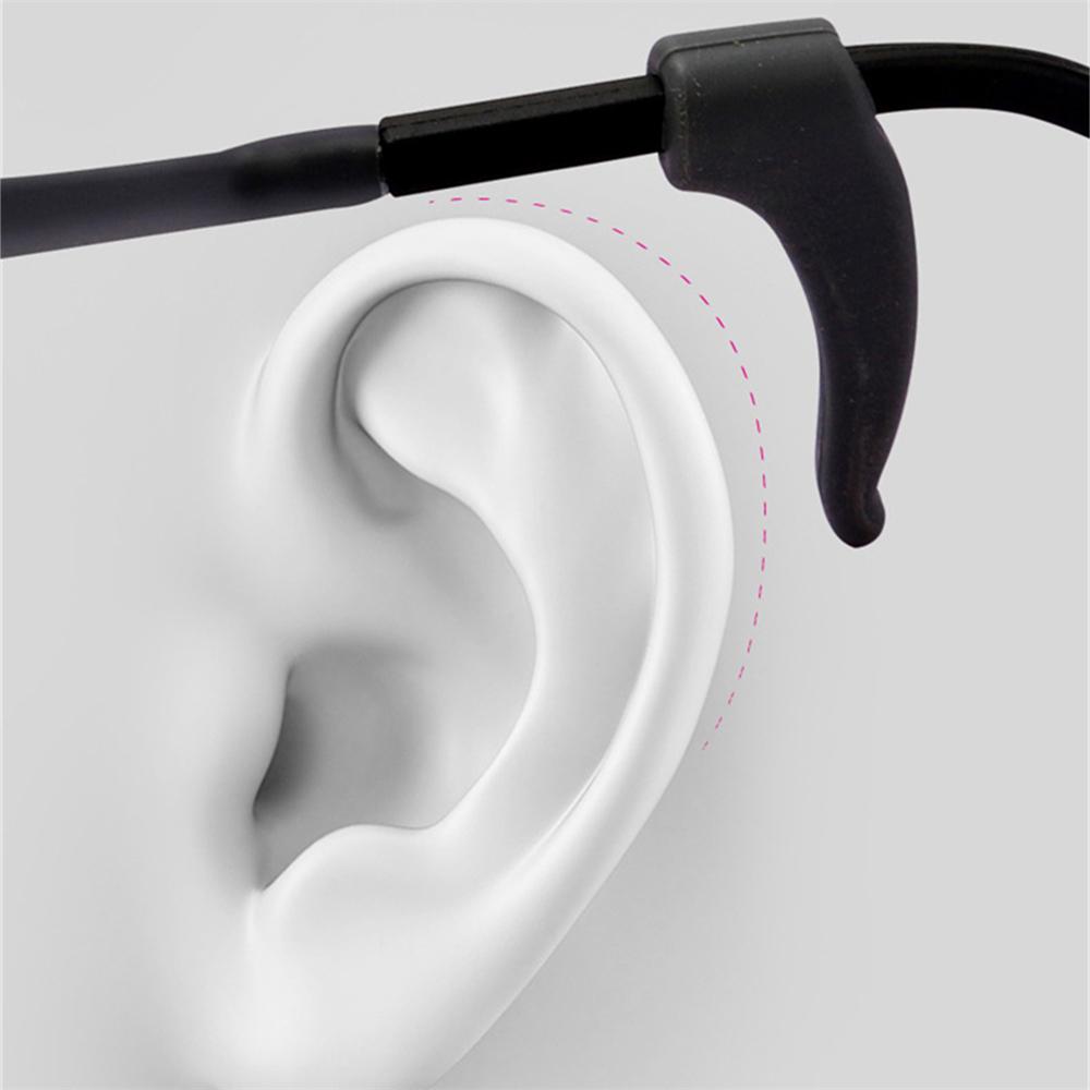 10PCS Silicone Anti-slip Ear Hooks Holder for Glasses Black Elastic Eyeglasses Retainer Holders Eyewear Accessories
