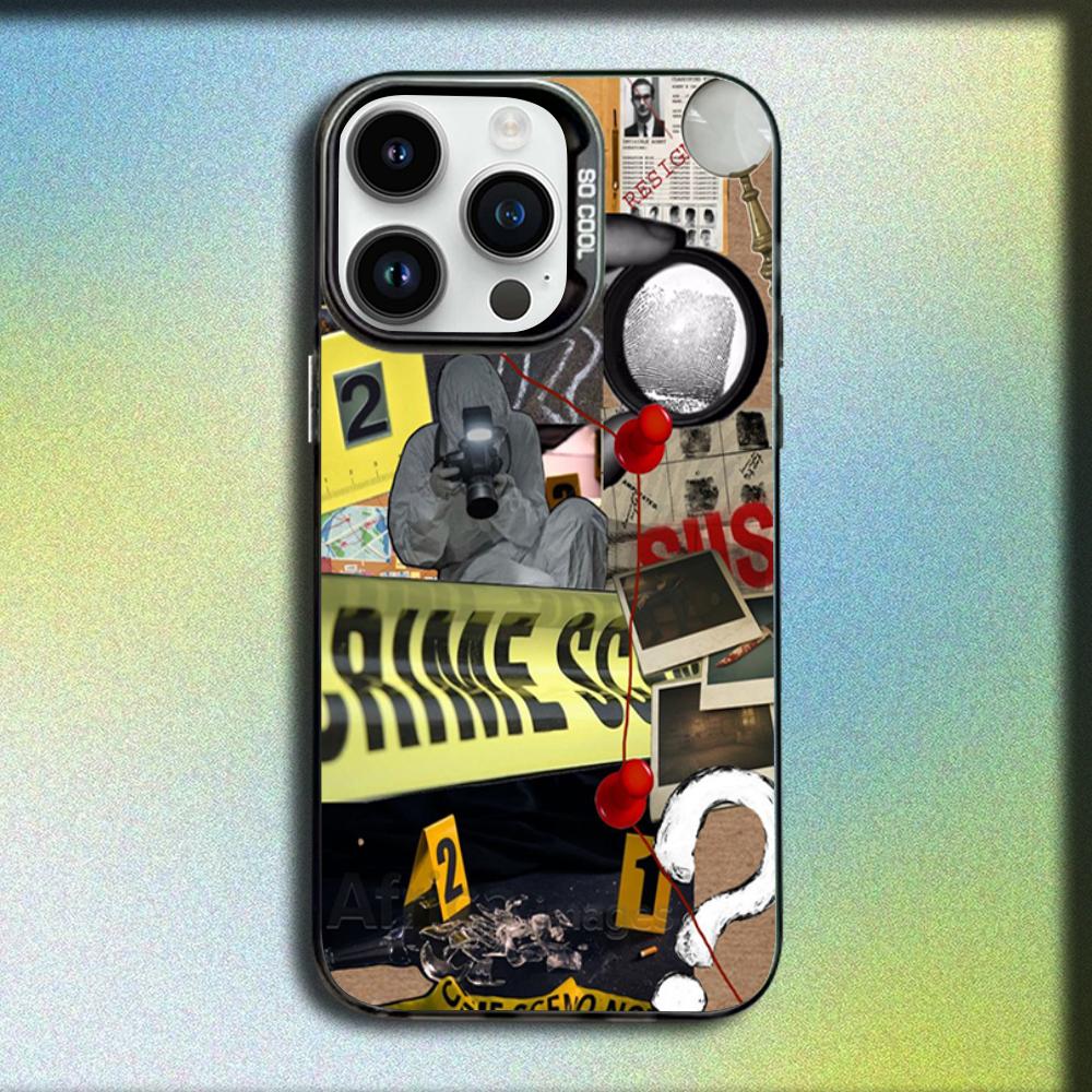 

Police Dog FBI Puzzle Phone Case For iPhone 16,15,14,13,12,11,Mini,Pro,SE,MAX Gray Matte Silicone Black Cover iPhone13PRO