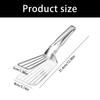 Multifunctional Kitchen Cooking Clamp Large Steel Spatula Tongs for Flipping Grilling and Serving Food Steak Hamburger