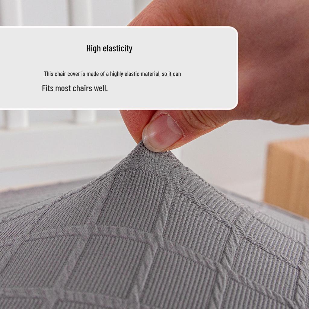 Wasserdichte Diamond-Jacquard-Esszimmerstuhlhusse für Eames und Shell Chairs