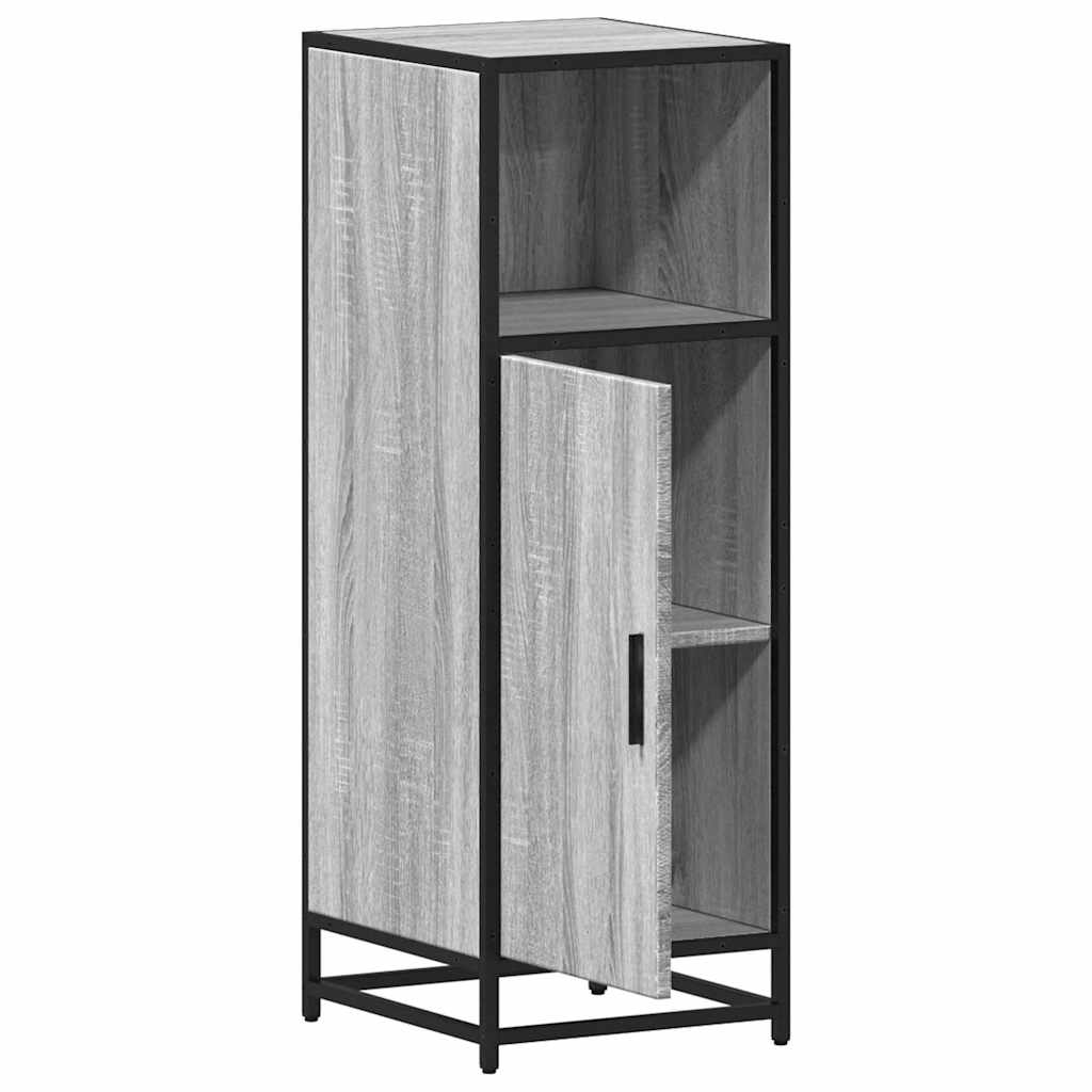 Vidaxl Szafka Łazienkowa Sonoma Szara 35X37,5X100 Cm Drewno Klejone