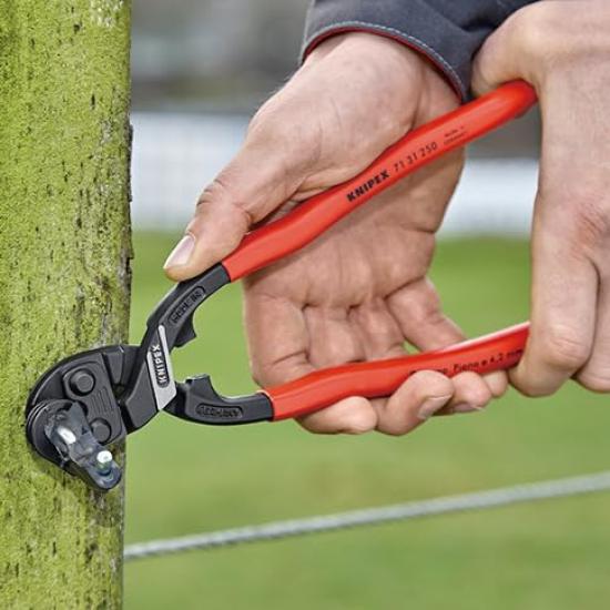 KNIPEX CoBolt Small Clipper with 250mm Recess, Diameter, Plastic-Coated Handle, 7131-250