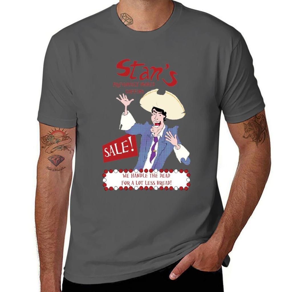 Monkey Island Stans Coffins Tshirt Big Size Crew Neck Tshirt