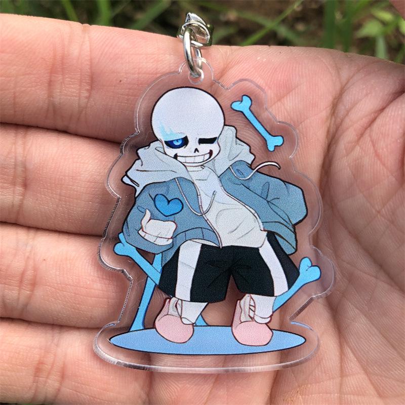 Undertale Frisk & Sans Anime Acrylic Keychain Pendant