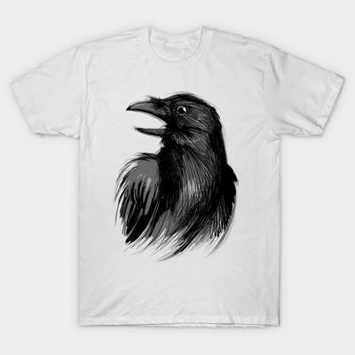 T Shirt Women Raven Harajuku Print Kawaii Tshirt Summer Short Sleeve Female T-Shirt Top Tee