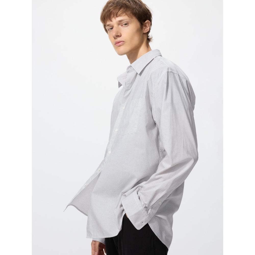 Uniqlo BroadCloth Shirt  Long Sleeve Regular Color  CheCk C
