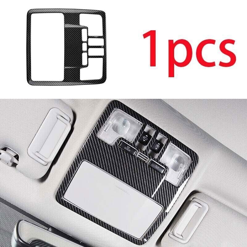 Front Reading Light Cover Trim ABS Carbon Fiber For Toyota Highlander 2015-