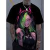 Cartoon Sexy Girl Pattern 3d Printed Men's T-Shirt Bad Girl Pattern Personalized Short Sleeve T-Shirts