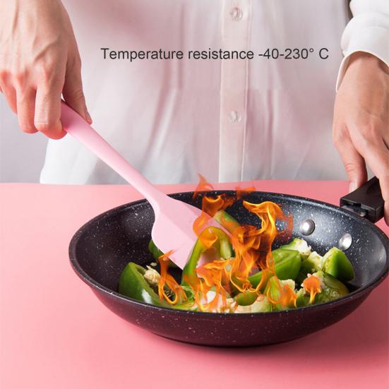 6Pcs/Set Baking Food Scraper Six-piece Set Non-stick Food Grade Silicone Spatula Tool for Baking BBQ Cooking Mixing