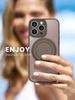 360° Metal Ring Bracket Magnetic Case for iPhone 16 15 14 Plus 13 11 12 Pro Max Hardware Kickstand Silicone Magsafe Soft Cover