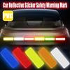 10 piezas/juego de pegatinas reflectantes para parachoques de coche, cinta de advertencia reflectante, pegatinas reflectoras seguras, calcomanías, accesorios de estilo automático