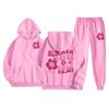 Autunno 2024 Set Felpe con Cappuccio da Donna Manica Lunga Felpe con Cappuccio+Pantaloni Sportivi Casual a Vita Alta con Coulisse Set 2 Pezzi Y2K