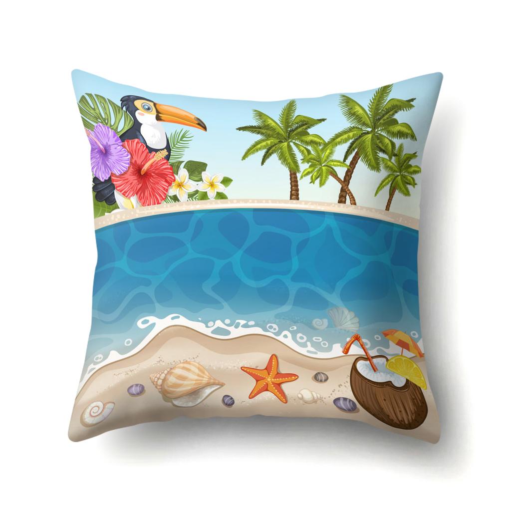 Office Pillow Pillow Cover Beach Wave Waist Pillow Creative Home Sofa Pillow Cover Premium Durable Quality Useful