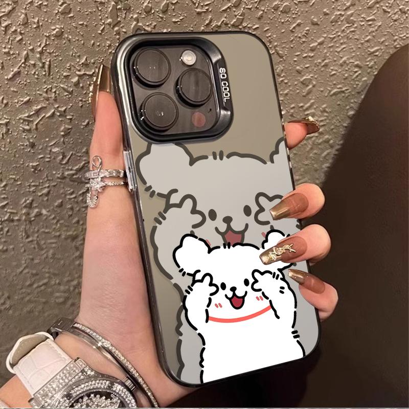 Phone Case Line Puppy Printing for Oppo Reno14 Reno13 Reno12 Reno11 Reno10 Reno8 Reno7 Reno6 Reno5 Pro Plus 5G Matte Back Cover