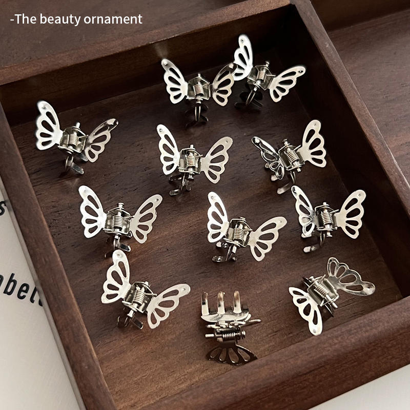 20 Stück Mini Metall Schmetterling Haarklammern, Hohl Kleine Schmetterling Haarclips, Niedliche Seitenpony Zöpfe Haarspangen für Damen Mädchen Haarschmuck