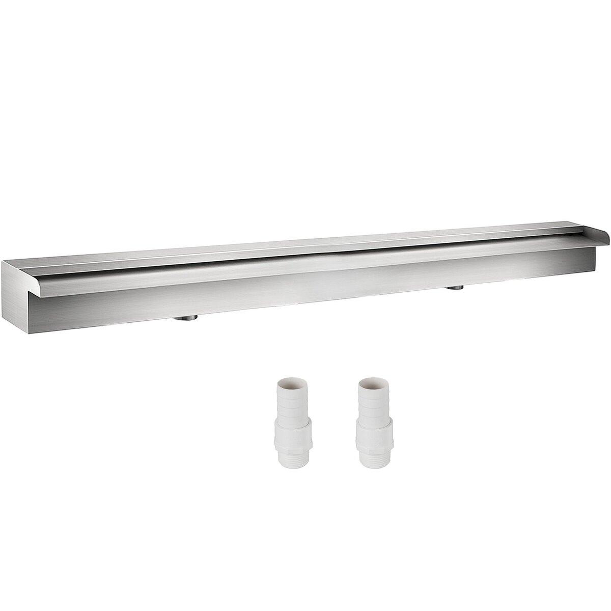 59,1  x 4,5  x 3,1  Dekoracyjna Wodospadowa Fontanna Basenowa Ze Stali Nierdzewnej Do Ogrodowego Stawu, Wewnątrz i Na Zewnątrz