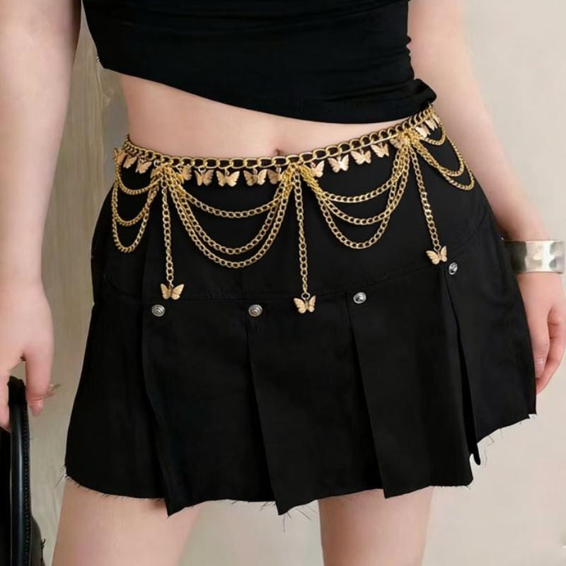 Fashion Tassel Waist Chain For Women Glitter Pearl Pendant Belt Strap Dress Crop Top Bikini Sexy Waist Decorative Chain