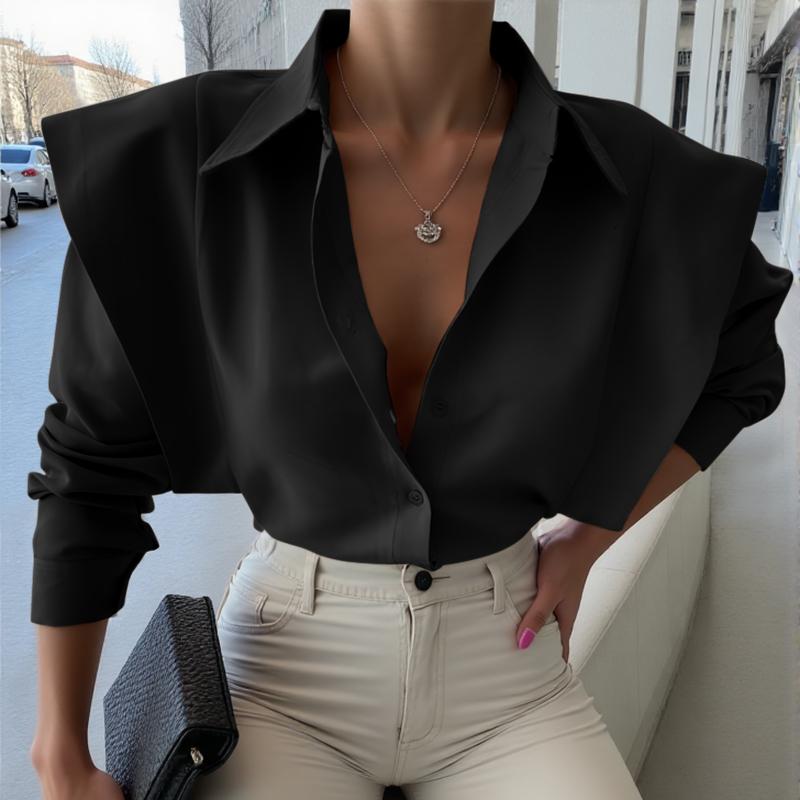 ZANZEA Women Shirt Collar Ruffle Long Sleeve Shirts