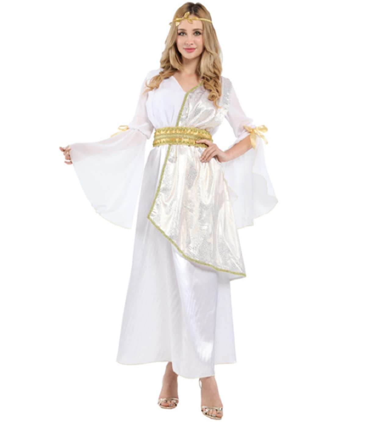 

[deaizaka.biz] Костюм богини для косплея, Мифический сказочный костюм принцессы, Подходит для роста 155-165 см, Белый, Хэллоуин, Вечеринки, Мероприятия