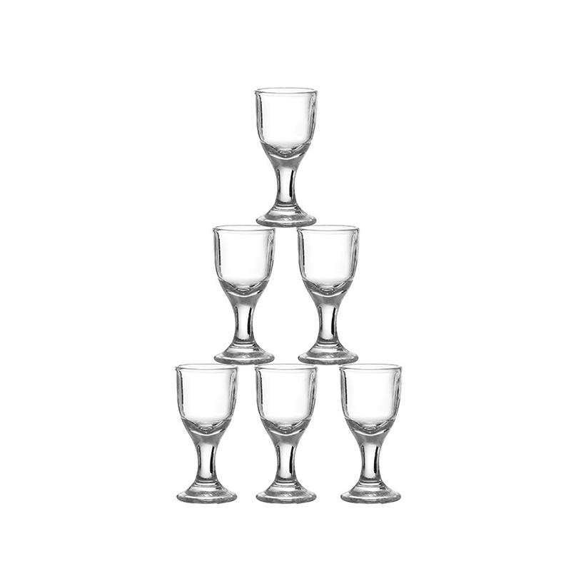 10ml 6pcs/12pcs Set Baijiu Glass Classic High Footed Wine Glass Liquor Goblet Transparent Wine Utensils Luxury Bullet Cup Gifts