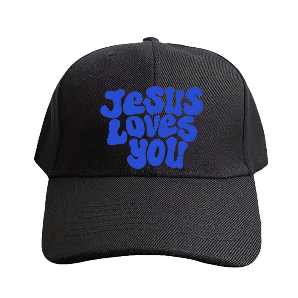 Jesus Loves You blue Cap summer woman Man Adult Hat Fashion Casual Adjustable Printed Baseball Caps Trucker Cap Adjustable