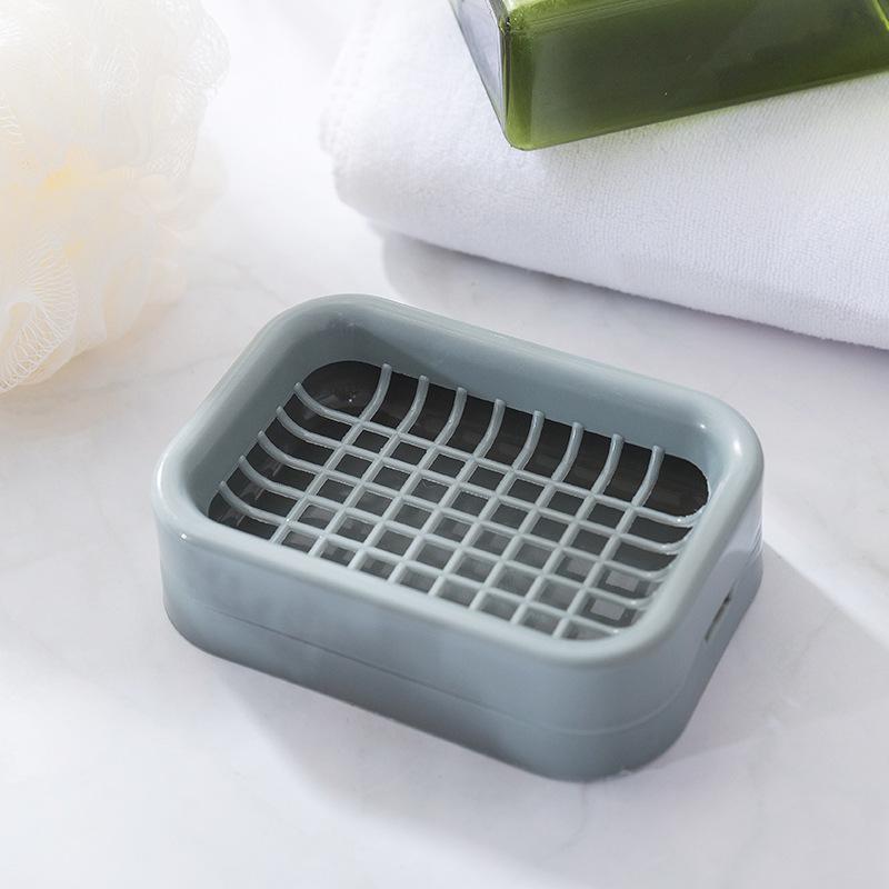

1Pc Nordic Style Simple Double Layer Automatic Drain Hollow Soap Dishes Household Bathroom Soap Plastic Organizer Water Filter