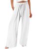 Bohemian Solid Color Drawstring Beach Pants - New Loose Casual Trousers