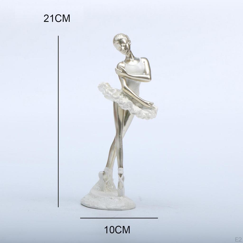 Graceful Dancing Girl Figurine And Schnauzer Wall Clock Modern Art Sculpture for Bedroom Office
