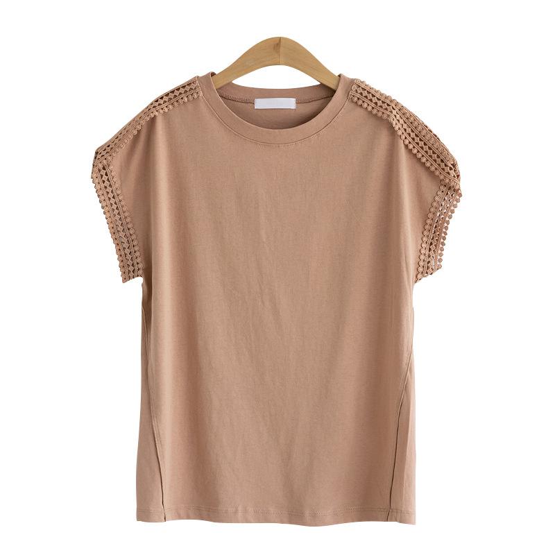 Dámské letní tričko s krátkým rukávem Top tričko s netopýřími rukávy s průstřihy Volné Velké Spodní díl