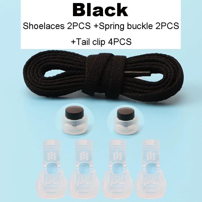 New No Tie Shoelace Classic Flat Shoelaces Bread Buckle Lock Shoe Laces for Sneakers Kids Adult Quick Lace for Shoes Accessories