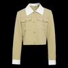 Tatu Women's Color Block Patchwork Cropped Jacket