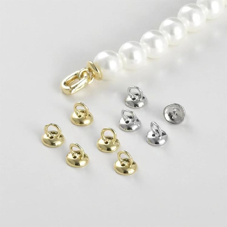 Multipurpose Pearls Clasp Endings Stylish Pearls Ends Strong Alloy Clasps for Beading and Clothing Embellishment