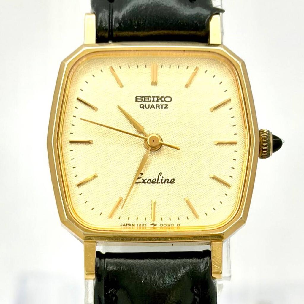 SEIKO Exceline Decagonal New Strap [New Battery] Ladies' Watch, Gold, Shape, 1221-5010 680698