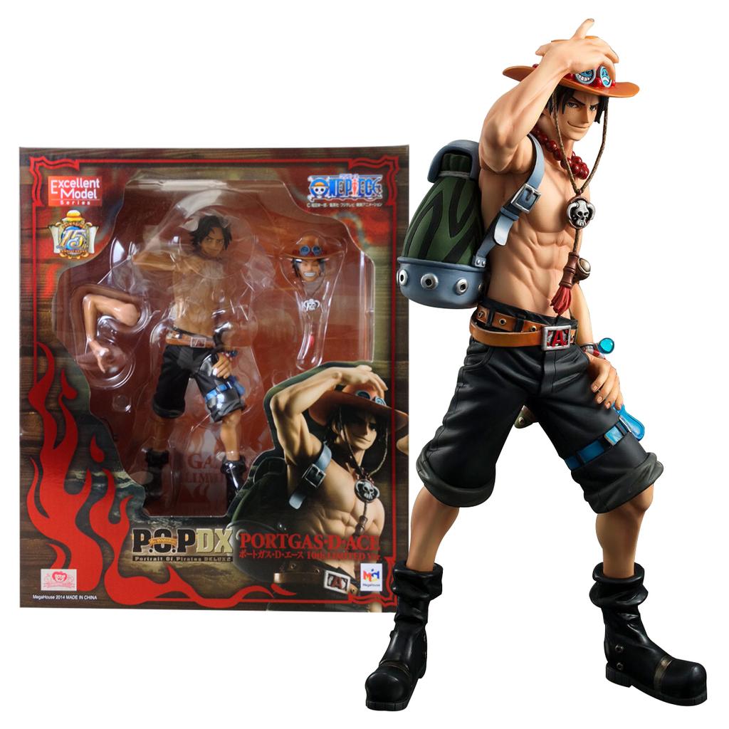 Figure One Piece DX10th Anniversary Fire Fist Escal D Ace Luffy Brother Toys Japan Anime Collectible Figurines PVC Model Toy